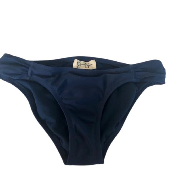 5/$25 Jessica Simpson Navy Blue Bikini Hipster Bottoms Size Large - Picture 2 of 5